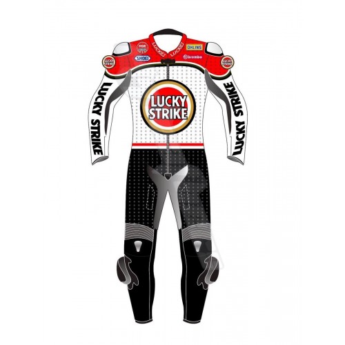 LUCKY STRIKE MOTOGP MOTORCYCLE MOTORBIKE LEATHER SUIT CE APPROVED 2019 MODEL